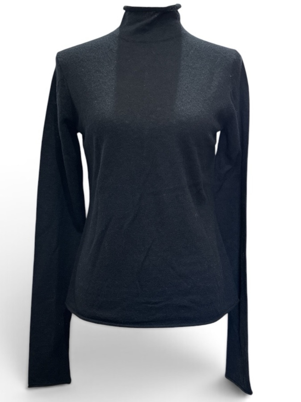 SKIMS Sheer Cashmere Turtleneck Onyx #718
